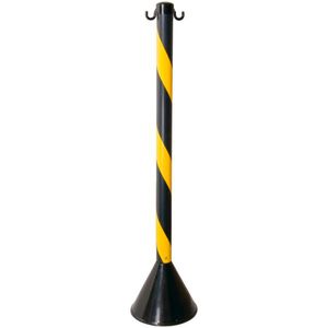 Pedestal Zebrado Plastcor Preto e Amarelo