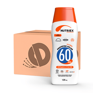 Kit 50 Un Protetor Solar Nutriex UV FPS 60 Bisnaga 120g - 50 Unidades